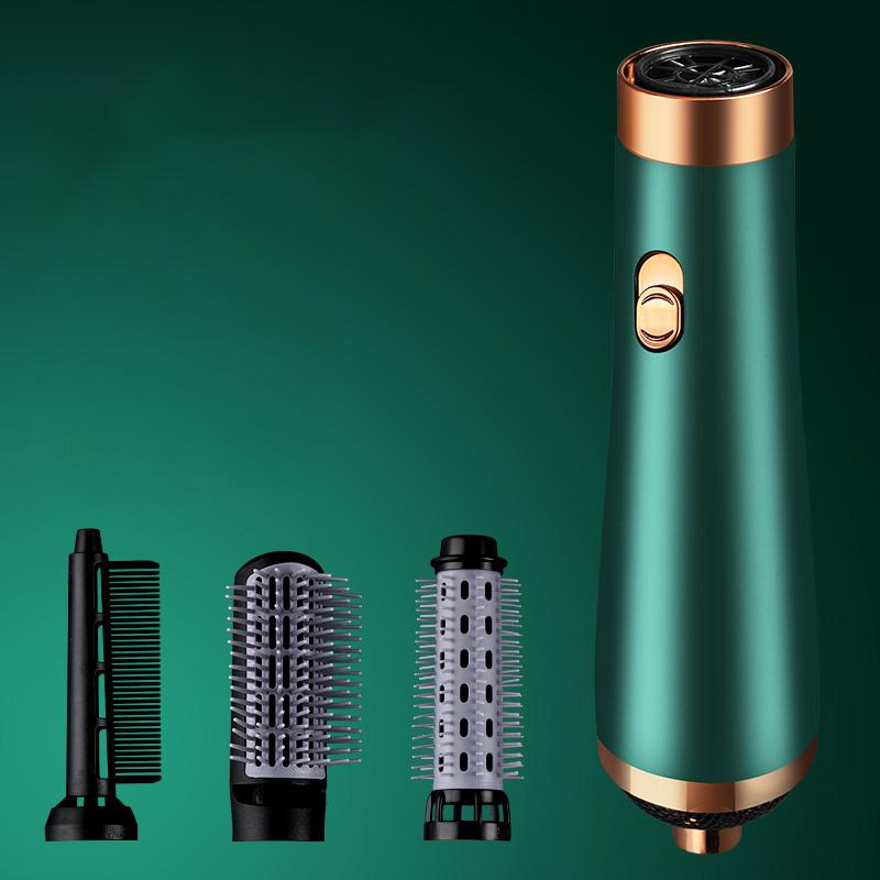 3-in-1 Haartrockner Tragbarer Kamm Ionischer Haarstreckbürste Heißluft Locken für Haarroller Föhn Schnelltrocknender Haarwickler Lockenwickler