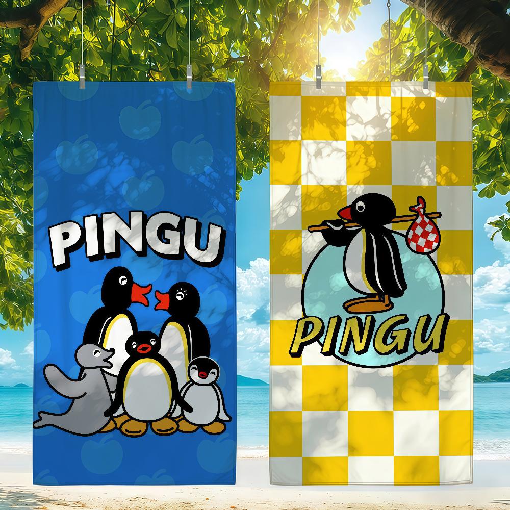 Cartoon P-Pingu lustiges Meme Handtuch Schnell trocknend Strandhandtücher Sind Geeignet Für Schwimmbäder Camping Yoga Und Das Fitnessstudio