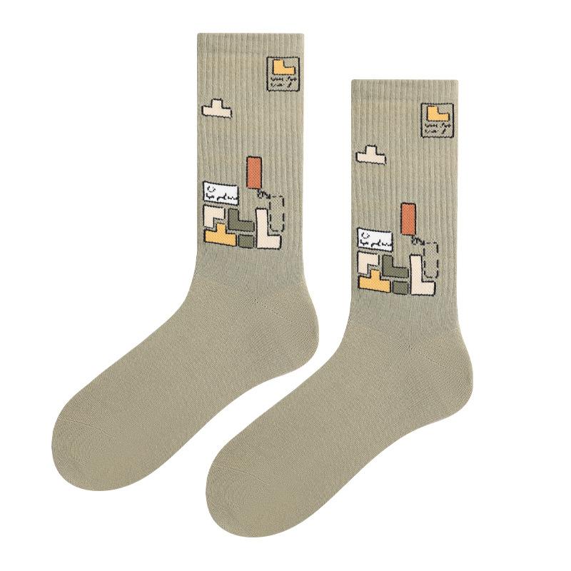 

Носки Мужские Осенне-зимние Антизапаховые Влаговпитывающие Средней длины Мужские Носки Тренд Полосатые Длинные Антибактериальные Носки 1 pair армия зеленый