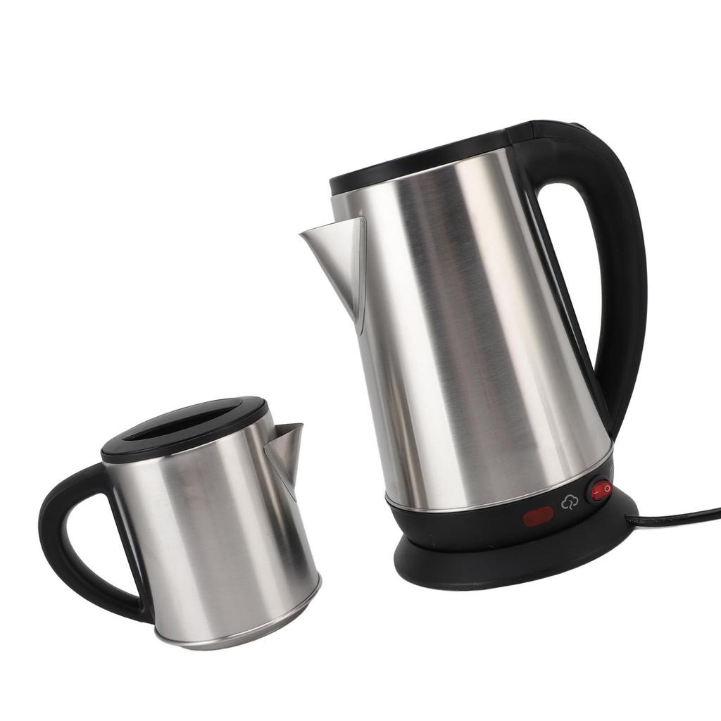 Electric Double Kettle Teapot Set Easy Cleaning Safe Stainless Steel Electric Turkish Kettle Detachable Infuser for Black Teas