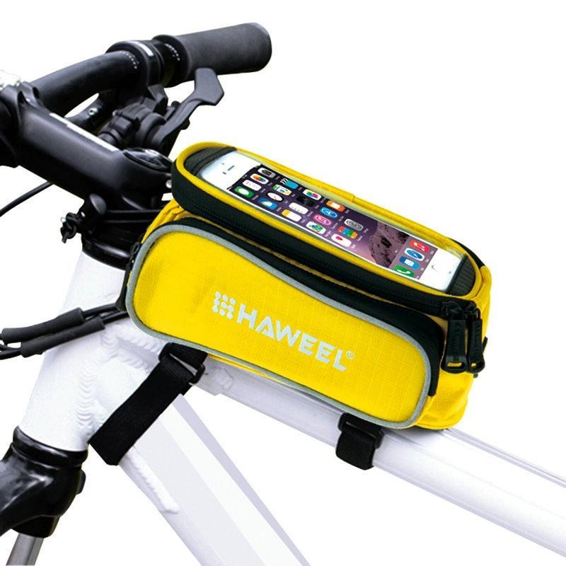 Wasserdichte Triangel Fahrrad Fahrrad Vorderrohr Rahmen Tasche Satteltasch YLW