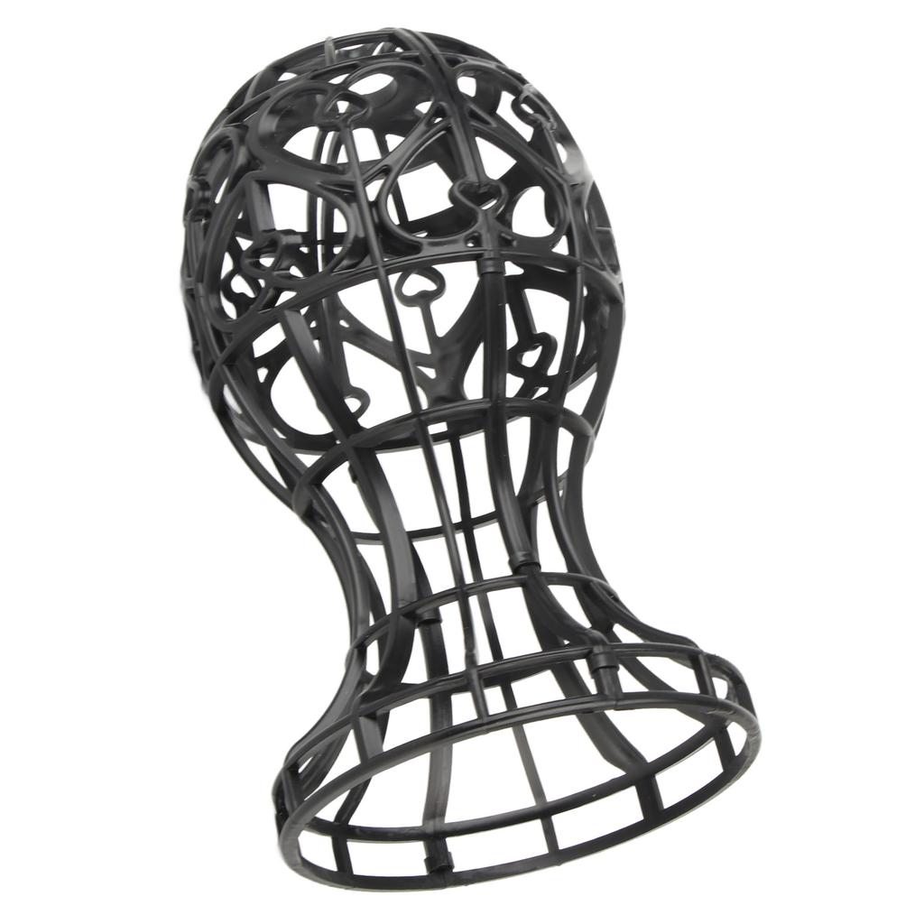 ABS Foldable Wig Display Support Stand Professional Holder Folding Wig Air Dry(Black)