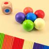 1 Set Wooden Stick Tower Dice Game with 36/42 Sticks 6 Balls Fine Motor Skills Colorful Stick Counting Math Educational