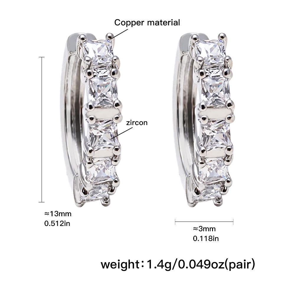 European Style Diamond Zirconia Minimalist Ear Cuff Earrings for Women
