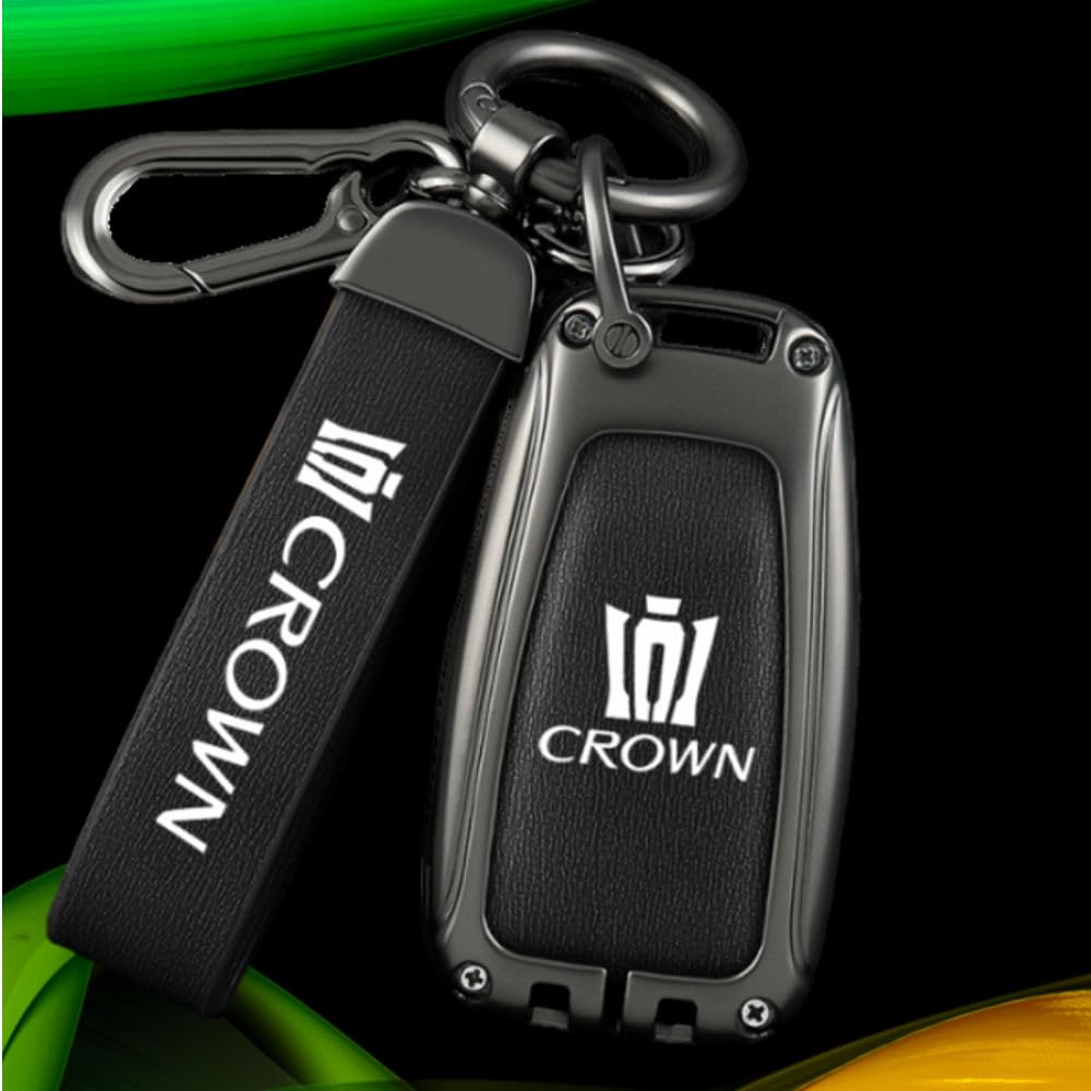 NextBlue Crown 220 Series Compatible Key Zinc Alloy Keychain with Logo Full Protection Case, Sticker, (Black) [Used]
