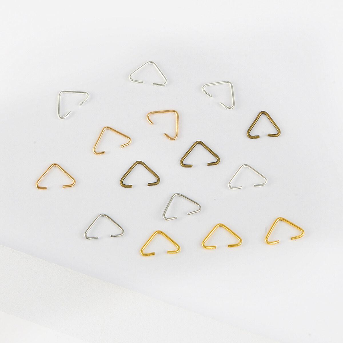 

100 шт., треугольные застежки, петли с пряжкой, кольца для прыжков, разъемные кольца, соединители, застежки, крючки для изготовления ювелирных изделий, аксессуары 20pcs разноцветный