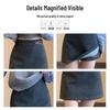Korean Style Petite Wool Blend High-Waisted Gray A-Line Skirt for Women – Autumn Winter Hip-Hugging Anti-Exposure Short Skirt