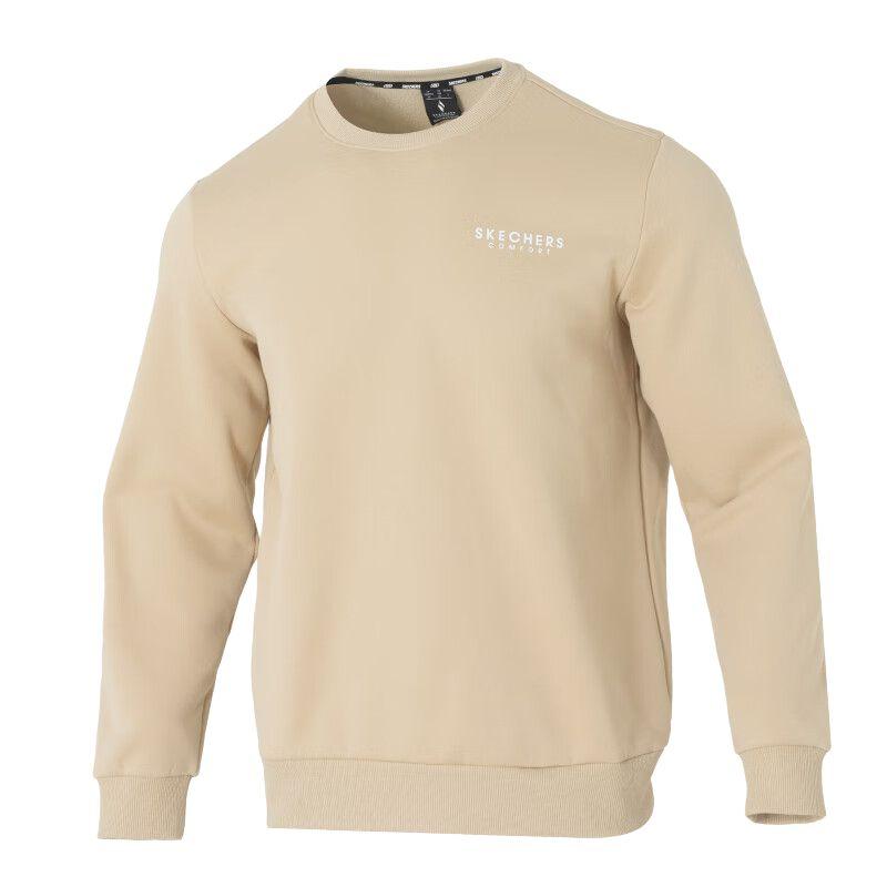 Skechers Colorful Casual Series Letter Pullover Round Neck Fleece Long Sleeve Sweatshirt Men sweatshirt FHL123M017-028R XL