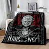 hellraiser horror print blanket picnic blanket thin blanket flannel soft and comfortable home travel bed blanket birthday gift