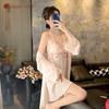 Acetate Suspender Nightgown Two-piece Set French Sexy with Chest Pad Loungewear Lace Girl Premium Pajamas