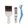 GOODCHI Air Conditioner Cleaning Kit Set of 3 Air Conditioner Cleaning Brush Air Conditioner Fin Blue Folding Brush for Cleaning Fin Cleaning Brush