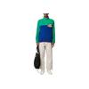 Polo Ralph Lauren SS23 Color Block Button-Up Collar Sweatshirt Men Sweatshirt Green 710901564-001