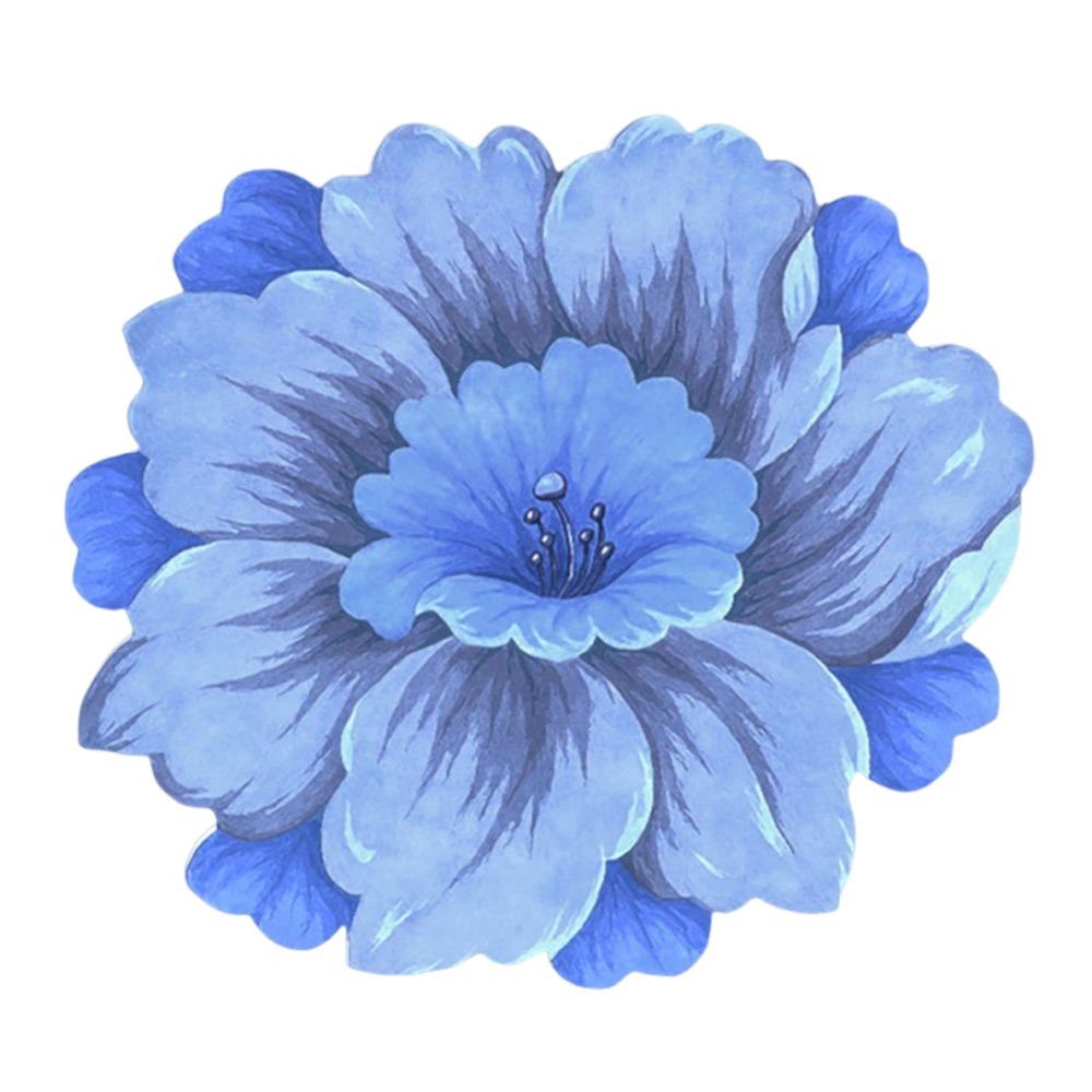 

Pastoral Flower Carpet Special-shaped Door Gasket Baby Crawl Blanket Cloakroom Blue gradient