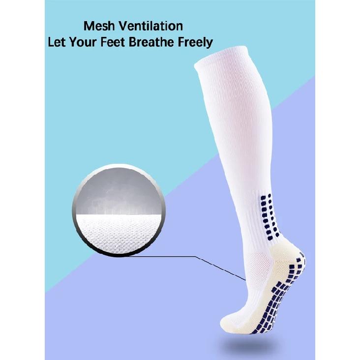 New Long Football Socks Silicone Suction Cup Grip Anti Slip Soccer Socks Sports Men Women Baseball Rugby Socks