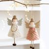 2pcs Cartoon Angel Girl Pendant Plush Christmas Tree Hanging Decoration  New Year Festival Gifts