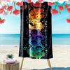 Regenbogen-Axolotl-Design Strandtuch Strandtuch schnell trocknend für Reisen Outdoor-Sport Joggen Strand und Schwimmen