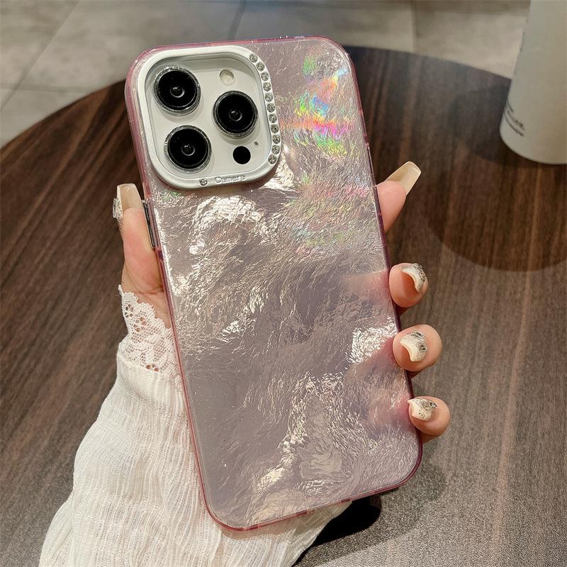 Μοτίβο Αλουμινόχαρτου Παγόβουνου για Κινητό Τηλέφωνο Apple 15 Διασημότητα Διαδικτύου Θήκη IPhone14 Φλας Διαμάντι Φακός 13Promax Σκληρή Θήκη Μόδα