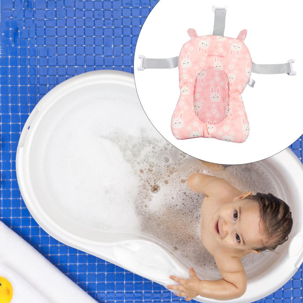 Tapis de bain pour bébé Antidérapant Doux Séchage Rapide Léger Assis et Couché Coussin de bain pour nourrisson pour nouveau-né