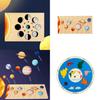 Wooden Solar System Puzzle With Planet And Moon Phases For Early Learning And Educational Play