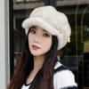 Women S Faux Fur Beret Winter Warm Thick Fashionable Hat
