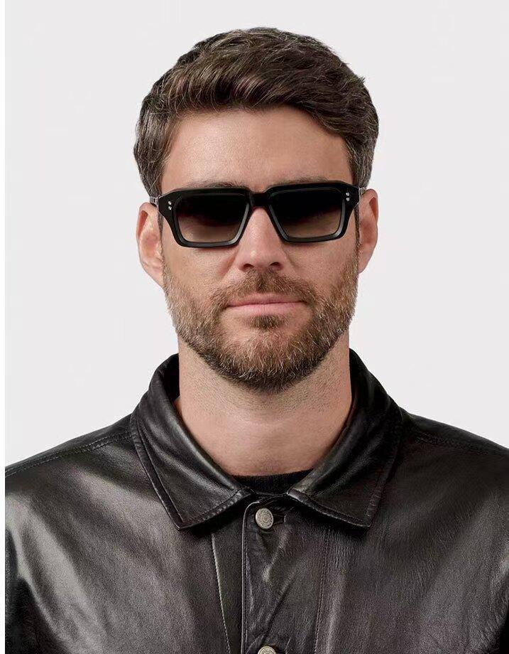 DTX459 Unisex Handmade Acetate Square Frame Sunglasses for Vacation & Party Sun Protection.