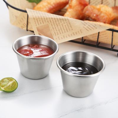 Sauce Dipping Cup High Durability Rust-proof Stainless Steel Sauce Container Hot Pot Seasoning Dipping Bowl