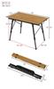Hagiwara Camping Table Stepless Height Adjustment Outdoor Folding Storage Bag Included Width 100 Wood Grain LOT-4494