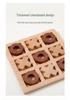 Wooden XO Tic-Tac-Toe Game: Educational Board for Parent-Child Interaction & Logical Thinking