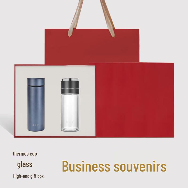 Lu Fenglai Insulated Glass & Stainless Steel Mug Gift Set