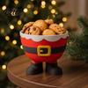 PLA Christmas Ornament 3D Printed Santa Claus Storage Bowl Creative Candy Bowl for Holiday Kitchen Accessory Parties Decorative Snacks Cookies