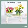 Office Desktop Decoration Mini Block Cartoon Spring Potted Plants Building Bricks Summer Flower Educational Toys For Girls Gifts