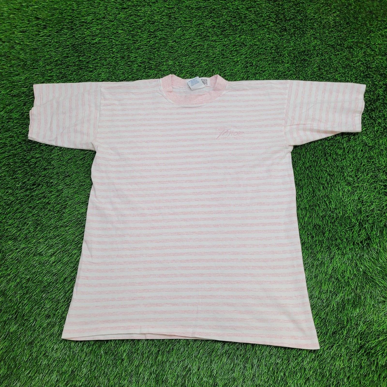 

Vintage 90s Tahoe Shirt Large 21x27 Pink White 3XL