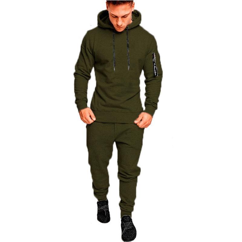Men's Set Autumn/Winter Sets Fashion Outdoor Sports Leisure Camouflage Hoodie Set
