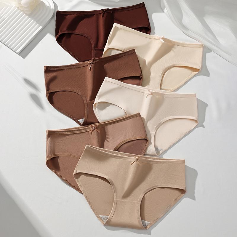 6 Teile/satz Baumwolle Frauen Höschen Atmungsaktive Unterwäsche Nette Mädchen Briefs Solide Panty Weiche Unterhose Sexy Low Taille Weibliche Dessous