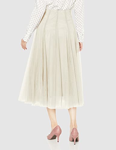 Jill by Jill Stuart Women's Tulle Voluminous Skirt, White, FR, 125-2220046