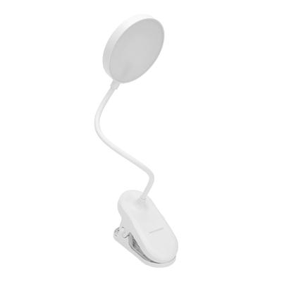 LED Schreibtischlampe Wiederaufladbar 3 Modi Dimmbare Helligkeit Empfindliche Steuerung Augenschonend Clip-On Buchleselampe für Schlafzimmer