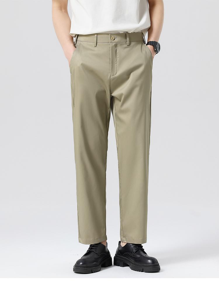 Light business versatile thin tapered men's casual pants made of Lyocell Tencel cotton