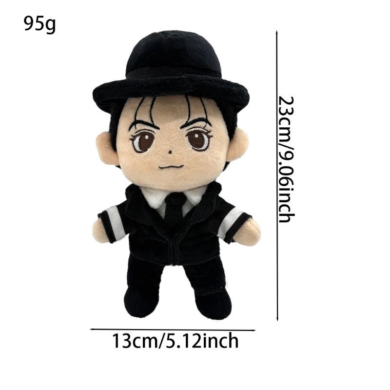 23cm Film Michael Plüschpuppe Salut Michael Weg zum Ruhm Kuschelpuppe Niedlich Klassisch Weiß gestreifter Anzug Schwarzer Anzug Plüschtier