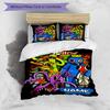 Set Biancheria da Letto 3 Pezzi Nome Personalizzato Rainbow Friends Copripiumino Chiusura Include 1 Copripiumino & 2 Federe per Tutte le Stagioni Decorazione Camera da Letto