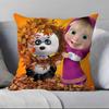 Cartoon M-M-Masha And The B-Bears Pillow Case Pillowcase Soft Skin Friendly & Comfortable With A Hidden Zipper