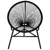 vidaXL Garten-Mondstuhl Poly Rattan Schwarz