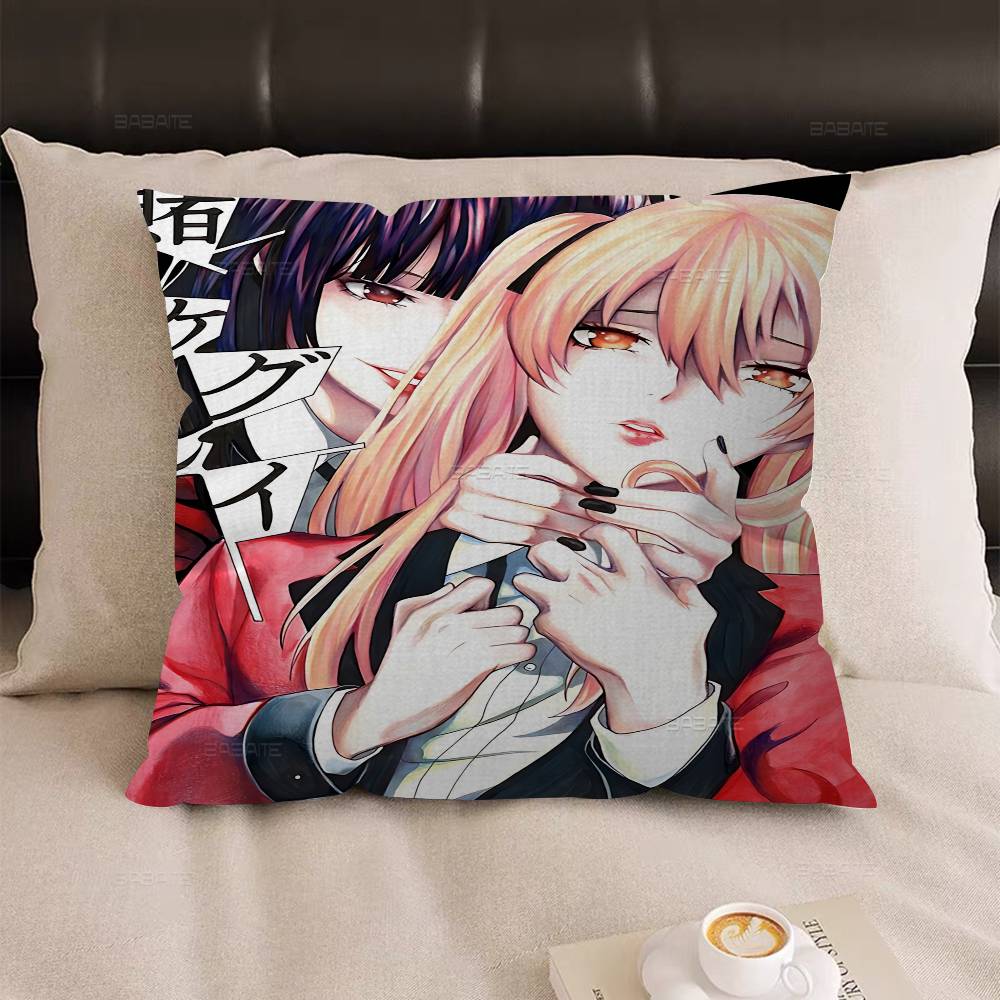 K-Kakegurui Y-Yumeko J-Jabami Cushion Cover Decorative Pillow Sofa Home Decor case pillow cases