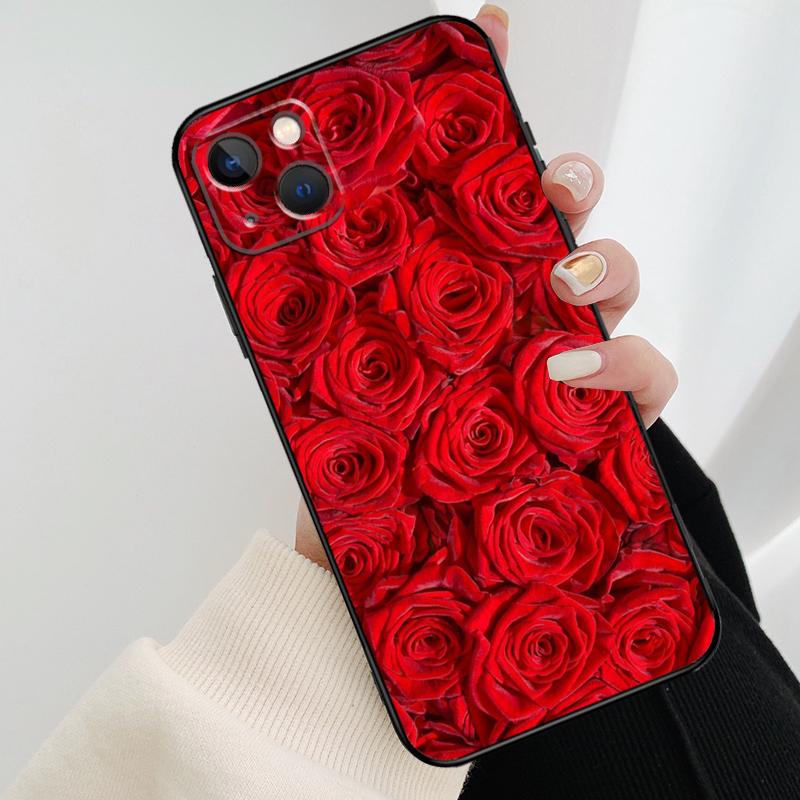 Beautiful Garden Red Roses Flowers Phone Case For iPhone 17 Pro Max 16 15 14 11 12 13 Pro Max mini 15 16 Plus 16e 17 Air Cover