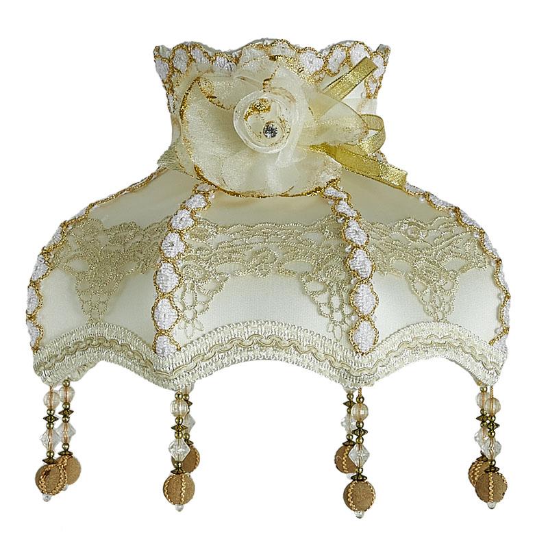 European Style Lampshade Home Decor Retro Light Lamp Cover European Vintage High-End Cloth Art Bead Lace Lampshade