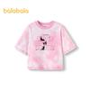 Balabala Girls' 2025 Summer Short Sleeve T-Shirt