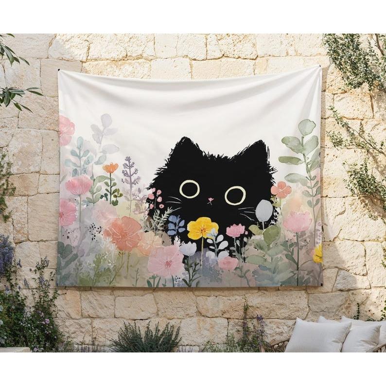 cat tapestry 75x100