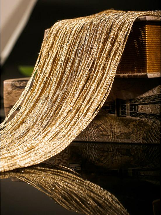 Korean-Style Silver Silk Partition Curtain, 1m X 2m, for Door, Porch, Living Room, or Bedroom.