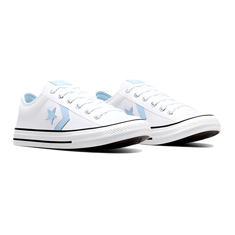 Converse Star Player 76 Comfortable Casual Low Top Kids Skate Shoes Kids Sneaker White Blue A07409C