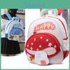 Letters Cartoon Mushroom Toddler Backpack With Lightweight Oxford Fabric For School Use