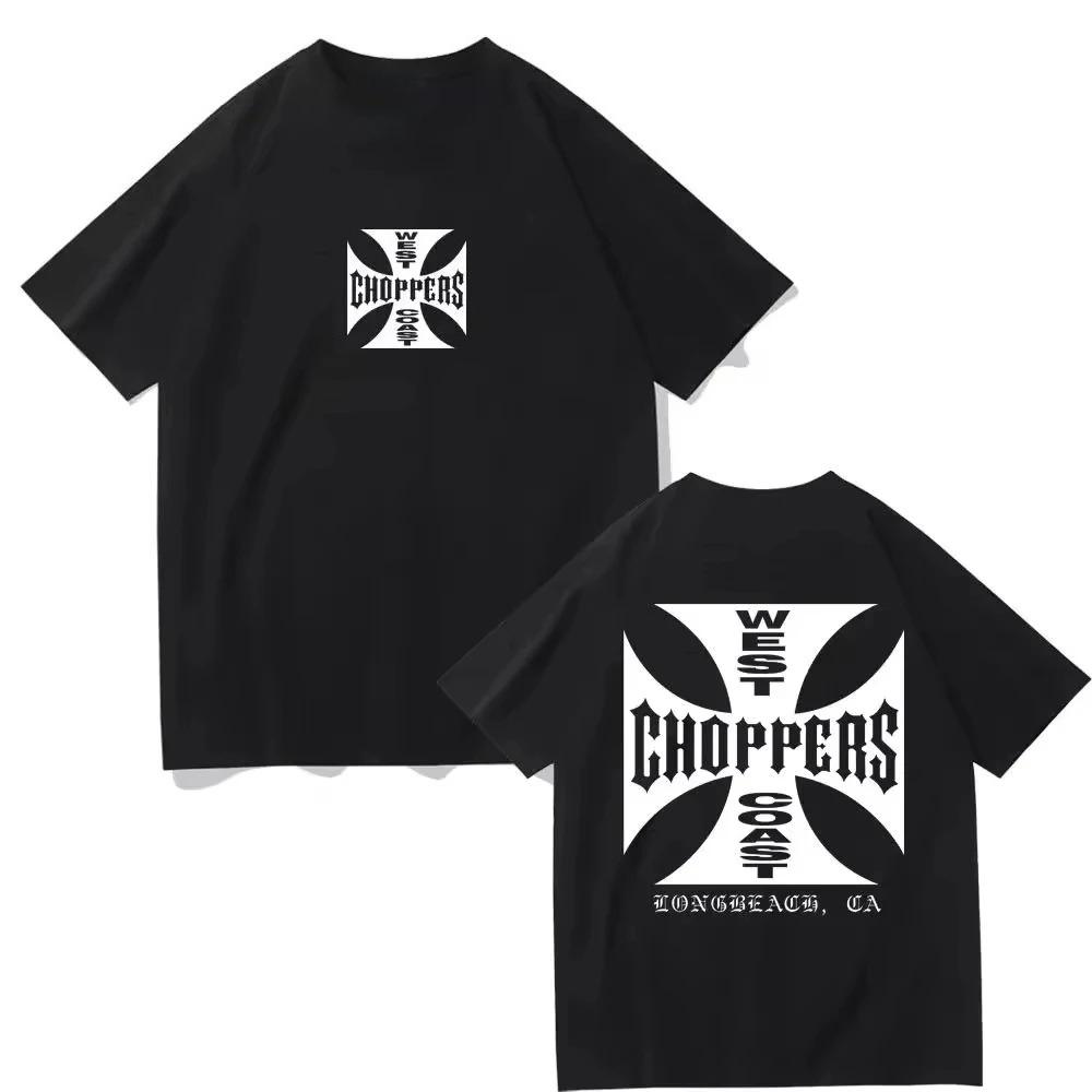 New Summer Fashion T Shirt Unisex Unisex Cotton West Coast Choppers Print TShirt Casual Short Sleeve ONeck Vintage Clothing Tee
